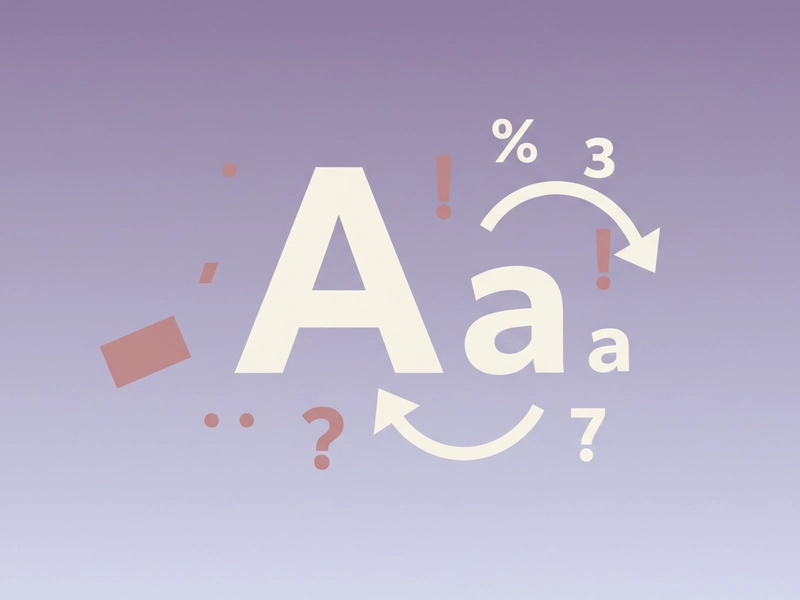 Case and punctuation