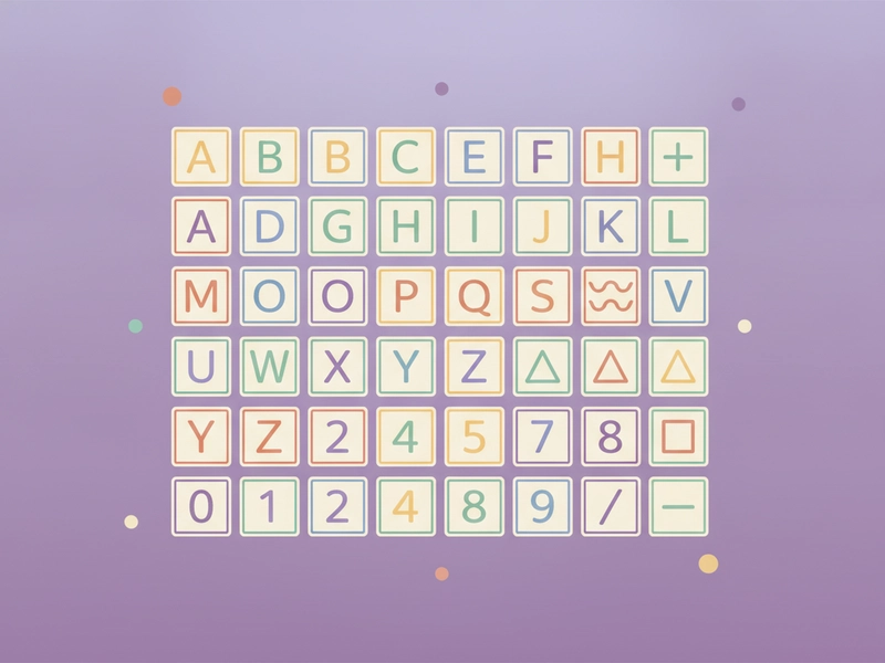 Base64 alphabet chart showing 64 characters