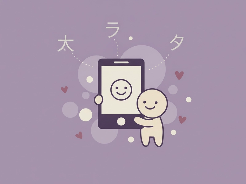 Early Japanese mobile pictographs on a small phone interface