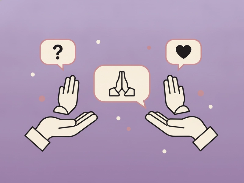 People comparing different contextual readings of the same emoji