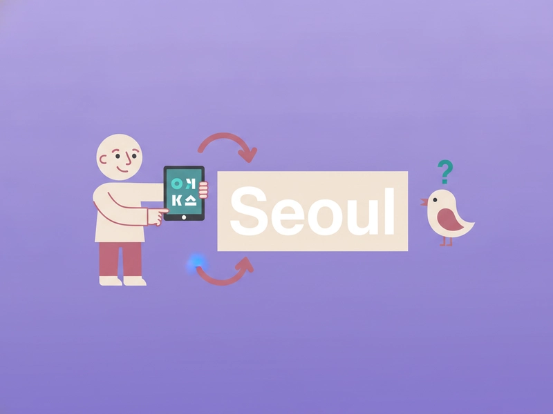 Korean name sign comparing an established spelling with a fresh conversion