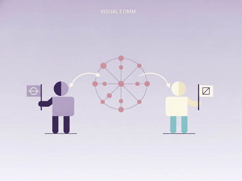 Two front-facing semaphore figures comparing mirrored viewpoints