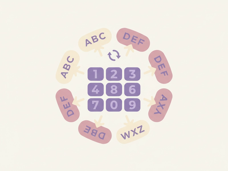 Teach letter-to-digit mapping