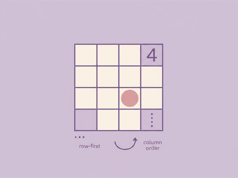 Row and column reading order