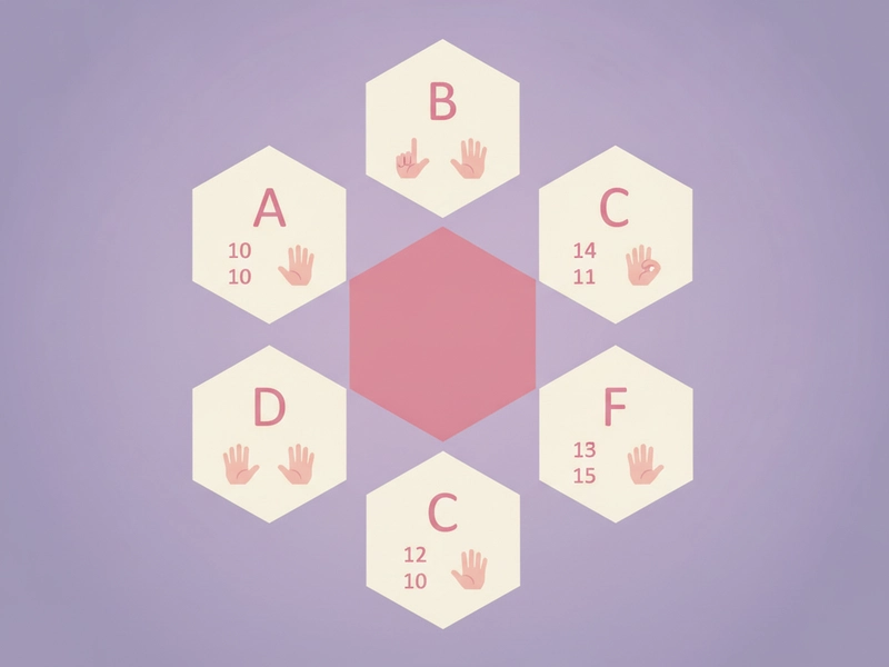 Hexadecimal digits 0-9 and A-F on a colorful grid